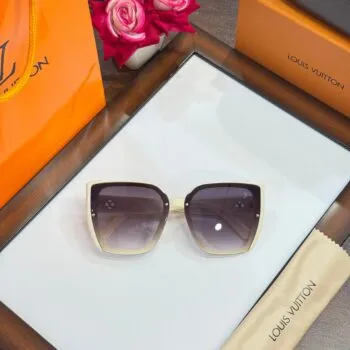 Cream Black Oversize Fashion Sunglasses for Women