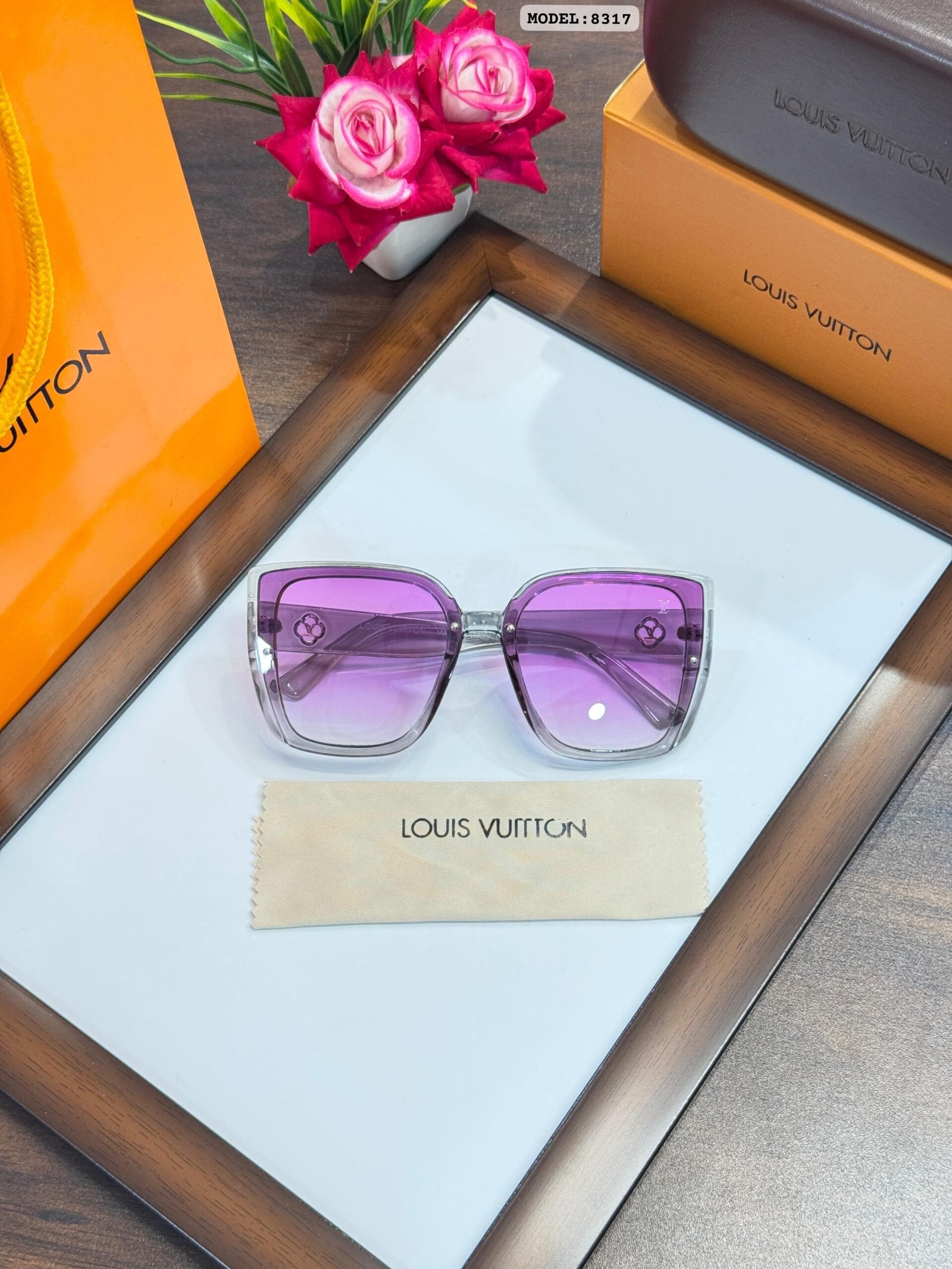 Grey Purple Women's Sunglasses – Elegant Dual-Tone Style Grey Purple Women's Sunglasses – Elegant Dual-Tone Style