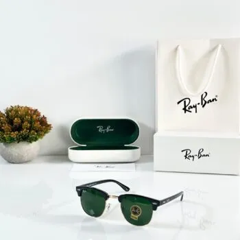 Men’s Black Green Glass Sunglasses | Classic Premium Style
