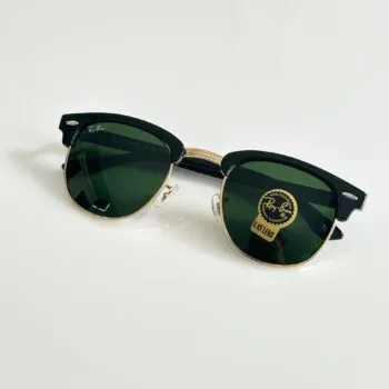Men’s Black Green Glass Sunglasses | Classic Premium Style