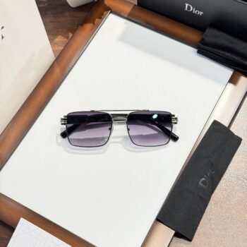 Silver Black DC Sunglasses – Sleek Metal Style