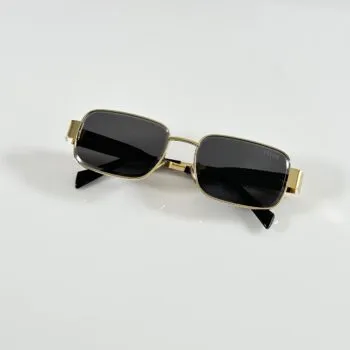 Gold Black Women’s Sunglasses – Elegant UV Protection 1031