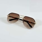 Gold Brown Premium Fashion Sunglasses
