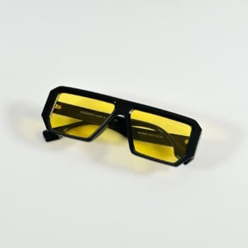 Men's Black Yellow Sunglasses | Bold Statement Style