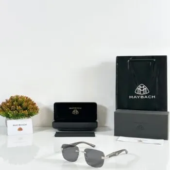 Men’s Silver Black Sunglasses | Premium Dual-Tone Style