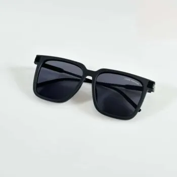 Matte Black Square Frame Sunglasses – Luxury Edition