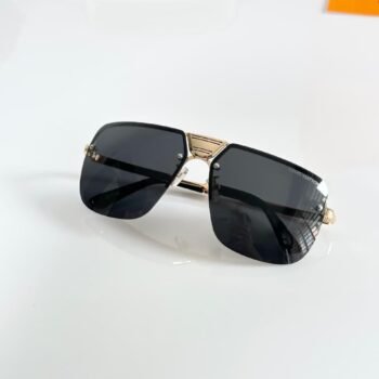 Men’s Gold Black Square Sunglasses | Premium Style