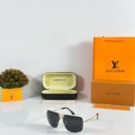 Men’s Gold Black Square Sunglasses (1)