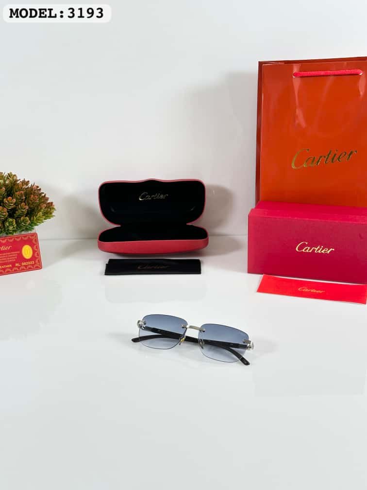 Silver Blue Rimless Luxury Sunglasses – Premium Collection (2) Silver Blue Rimless Luxury Sunglasses – Premium Collection