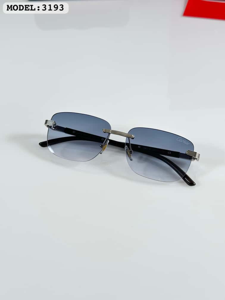 Silver Blue Rimless Luxury Sunglasses – Premium Collection (3) Silver Blue Rimless Luxury Sunglasses – Premium Collection