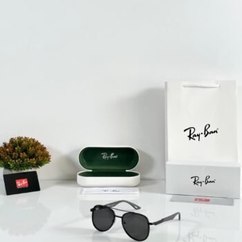 Premium Hexagonal Black Metal Sunglasses – Men's Edition