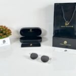 Premium Modern Rectangular Sunglasses – Water Black Edition