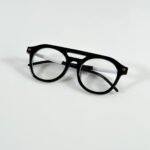 Premium Black White Striped Optical Frame – Bold Statement Eyewear