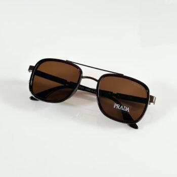 Premium Brown Rectangle Sunglasses – Men's Modern Edition