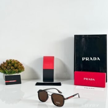 Premium Brown Rectangle Sunglasses – Men's Modern Edition