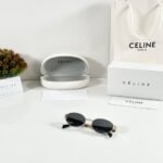 Premium Gold Metal Oval Sunglasses (1)