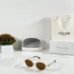 Premium Gold Oval Sunglasses – Women’s Vintage Brown Edition
