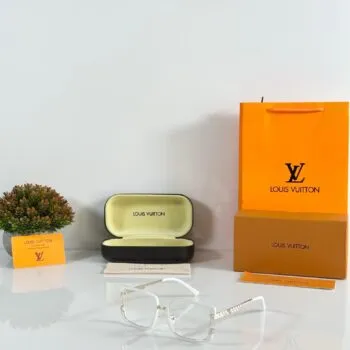 Premium Gold White Optical Frame – Luxury Statement Eyewear