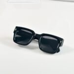 Premium Modern Rectangle Sunglasses – Men's Black Edition
