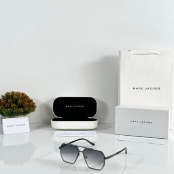 Premium Modern Square Aviator Sunglasses – Gunmetal Green