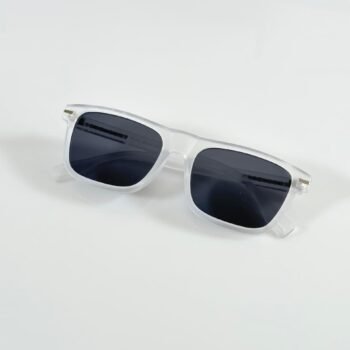 Premium Modern Square Sunglasses – Ice Black Edition