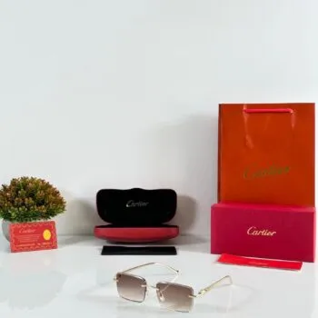 Premium Rectangular Sunglasses – Boys' Gold Brown Edition