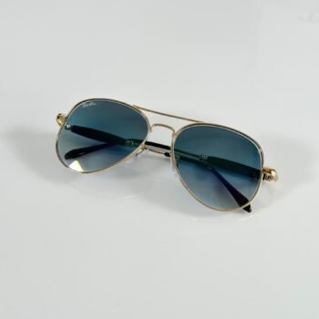Premium Round Folding Sunglasses – Gold & Blue Edition