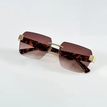 Premium Tiger Gold Brown Sunglasses – Luxury Square Edition