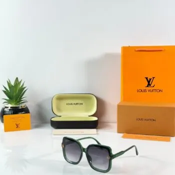 Premium Black Green Square Sunglasses – Women's Luxury Edition