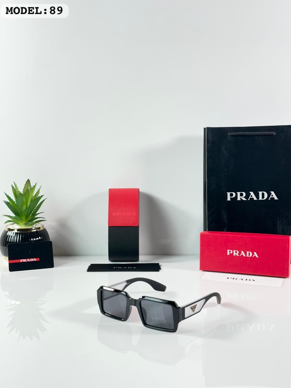 Premium Glossy Black Square Sunglasses (2) Premium Glossy Black Square Sunglasses – Women's Shine Edition