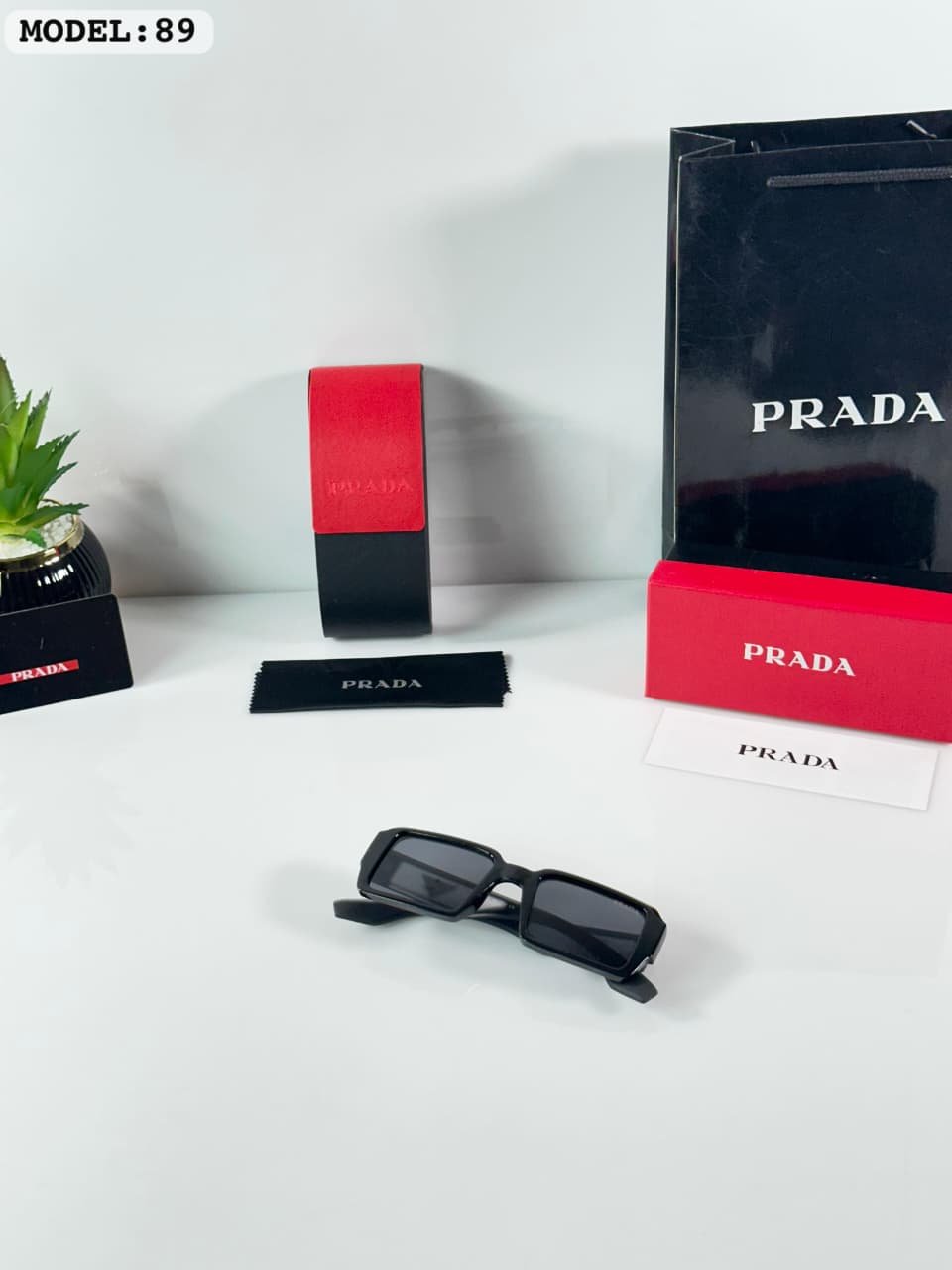 Premium Glossy Black Square Sunglasses (3) Premium Glossy Black Square Sunglasses – Women's Shine Edition