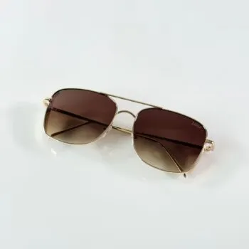 Premium Gold Brown Sunglasses – Boys Rectangle Edition
