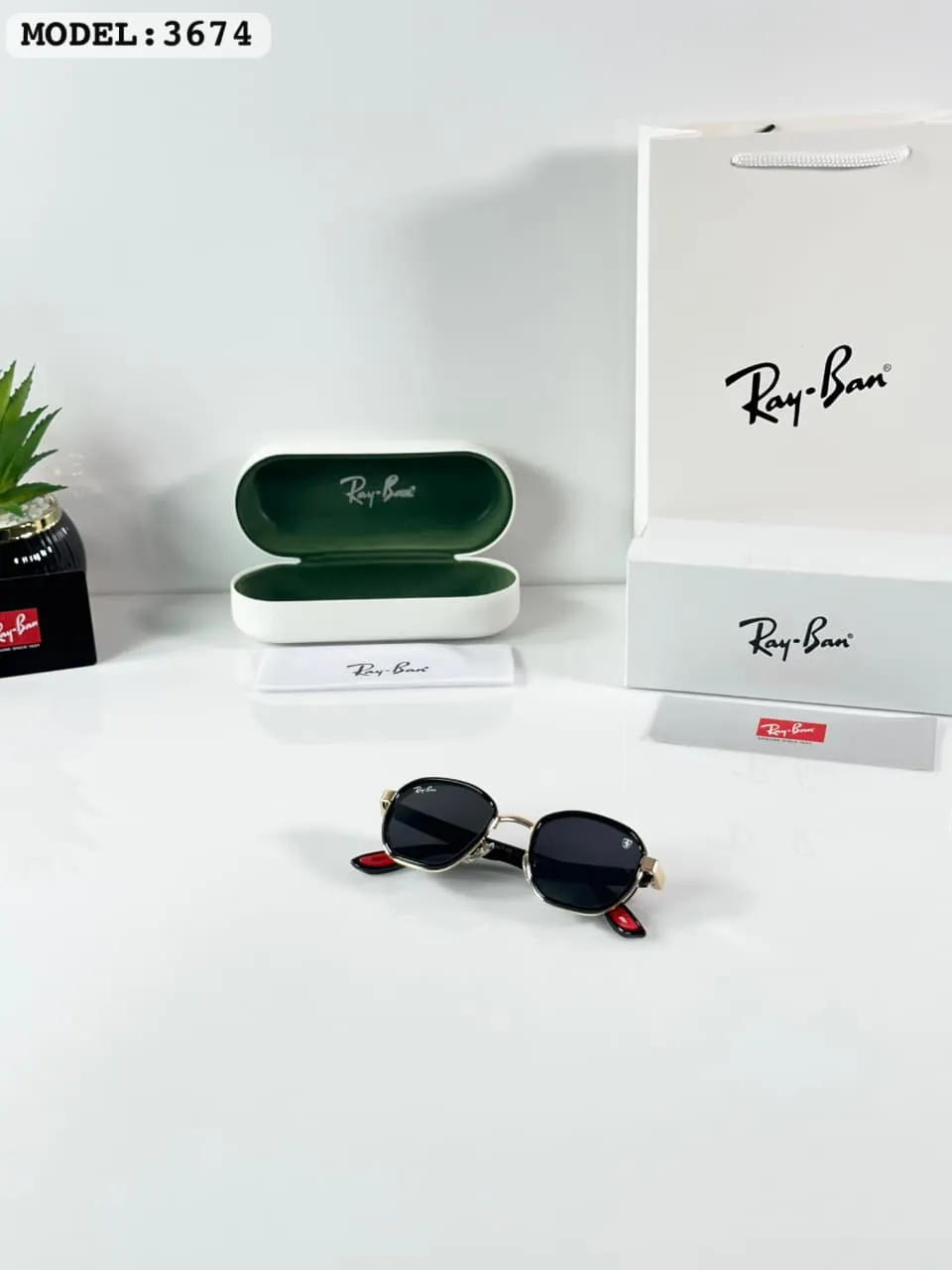 Premium Gold Oval Sunglasses – Black Lens Edition