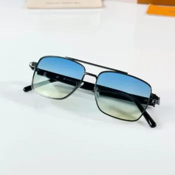 Premium Gunmetal Blue Sunglasses – Luxury Aviator Edition