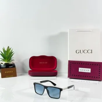 Premium Oval Metal Sunglasses – Black Blue Edition