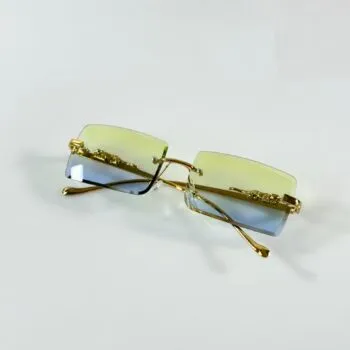 Gold Green Blue Fashion Sunglasses Premium Style