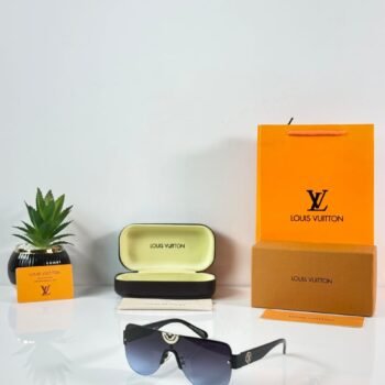 Midnight Horizon Shield Sunglasses – Black Blue Gradient Eyewear