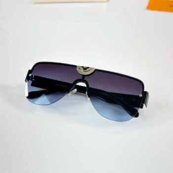 Midnight Horizon Shield Sunglasses – Black Blue Gradient Eyewear