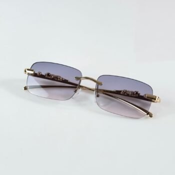 Rose Gold Rimless Eyewear – Pink Tint Luxury Glasses