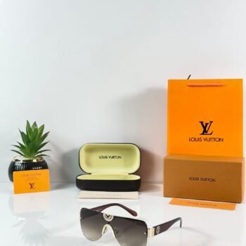 Royal Horizon Shield Sunglasses – Gold Brown Luxury Eyewear