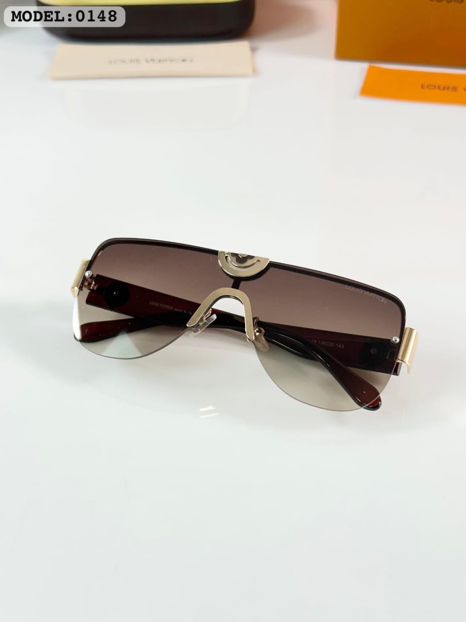 Royal Horizon Shield Sunglasses – Gold Brown Luxury Eyewear (3) Royal Horizon Shield Sunglasses – Gold Brown Luxury Eyewear