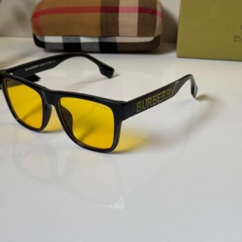Amber Vision Black Frame – Yellow Lens Statement Shades