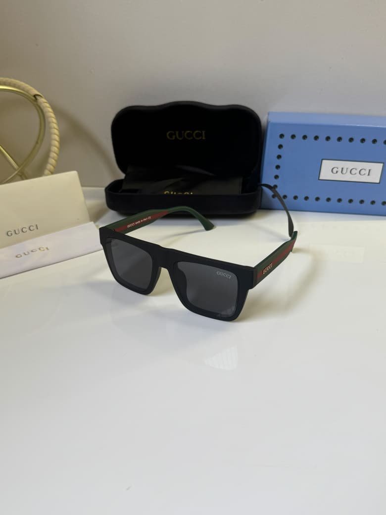 Black Green Accent Shades – Dark Rectangular Eyewear (1) Black Green Accent Shades – Dark Rectangular Eyewear