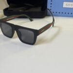 Black Green Accent Shades – Dark Rectangular Eyewear (3)