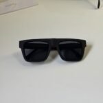 Black Green Accent Shades – Dark Rectangular Eyewear