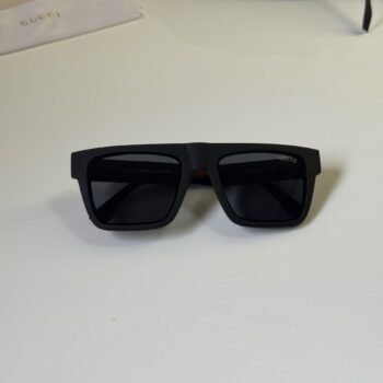Black Green Accent Shades – Dark Rectangular Eyewear