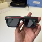 Black Green Accent Shades – Dark Rectangular Eyewear (3)