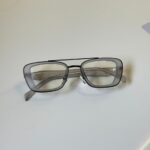 Grey Rectangle Eyeglasses – Modern Clear Frame