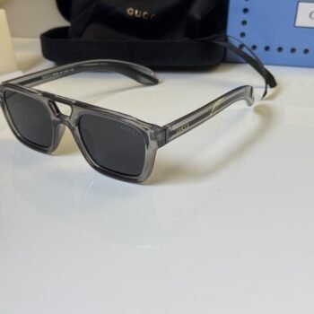 Smoke Grey Transparent Frame – Dark Lens Rectangular Shades