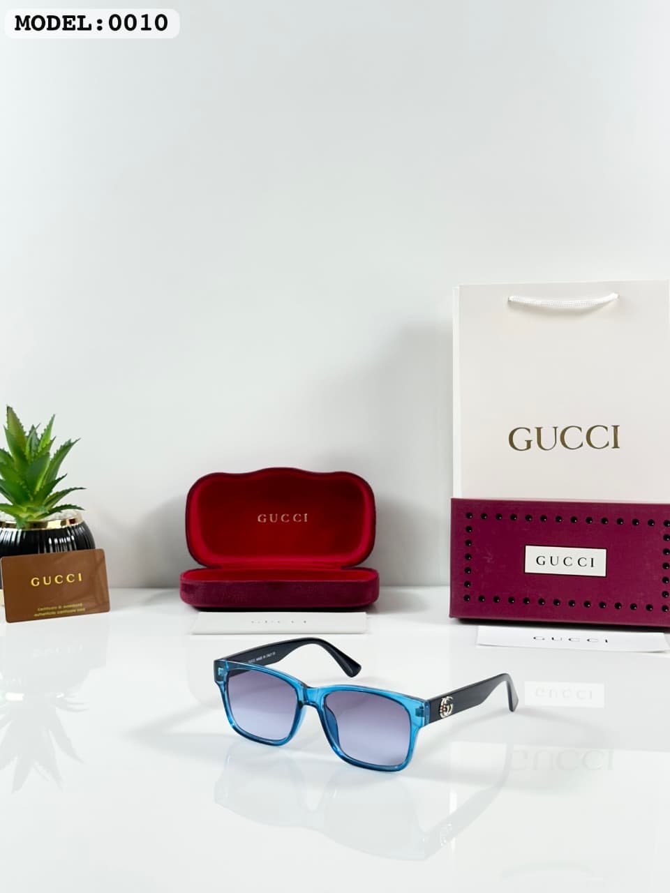 Transparent Blue Frames – Gradient Lens Style (2) transparent blue rectangular eyewear with gradient tinted lenses